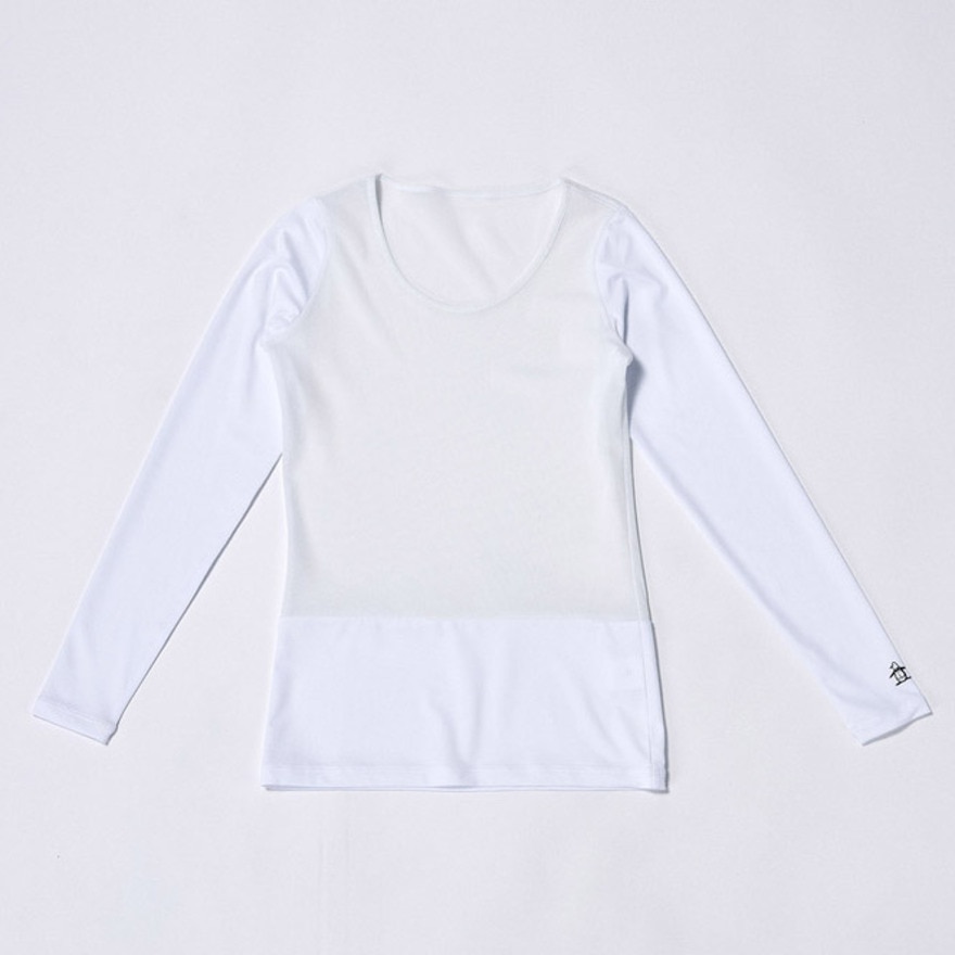 マンシングウエア（MUNSING WEAR）（レディース）ゴルフウェア クルーネック長袖アンダーシャツ MGWXJM02 WH00