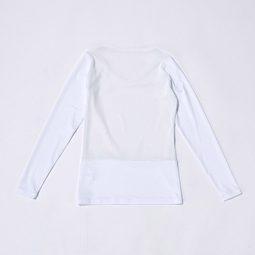 マンシングウエア（MUNSING WEAR）（レディース）ゴルフウェア クルーネック長袖アンダーシャツ MGWXJM02 WH00