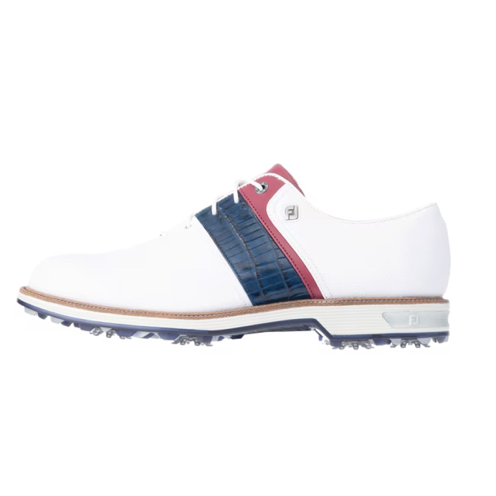 フットジョイ（FootJoy）（メンズ）ゴルフシューズ ドライジョイズ プレミア パッカード レース WT/NV/RD 53932W