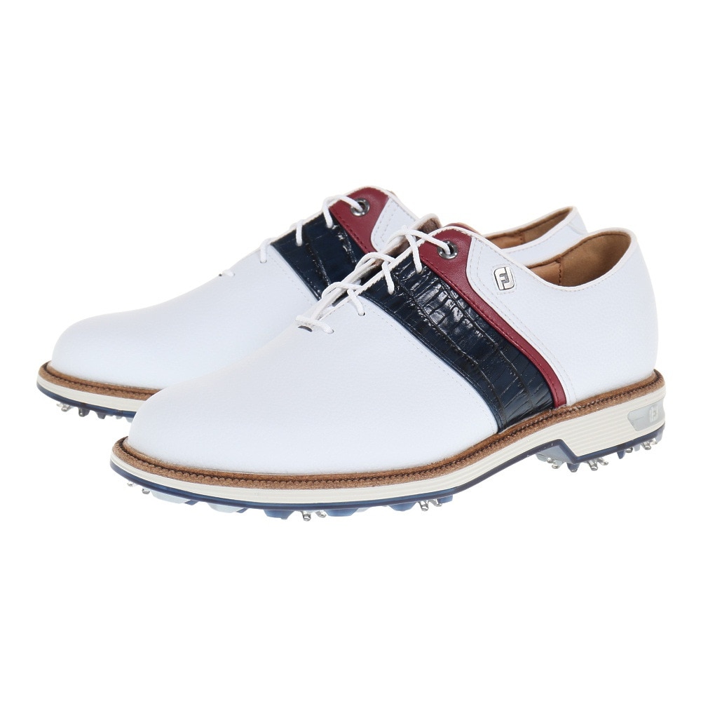 フットジョイ（FootJoy）（メンズ）ゴルフシューズ ドライジョイズ プレミア パッカード レース WT/NV/RD 53932W