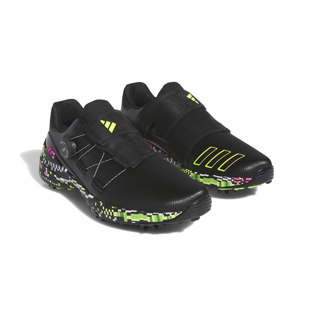 アディダス（adidas）（メンズ、レディース）ゼッドジー23 ボア グリッチ ゴルフシューズ ソフトスパイク IG5360BK/LE