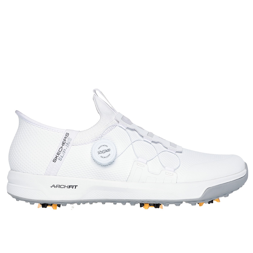 スケッチャーズ（SKECHERS）（メンズ）GO GOLF ELITE VORTEX S-INS ソフトスパイク ゴルフシューズ 214076-WHT