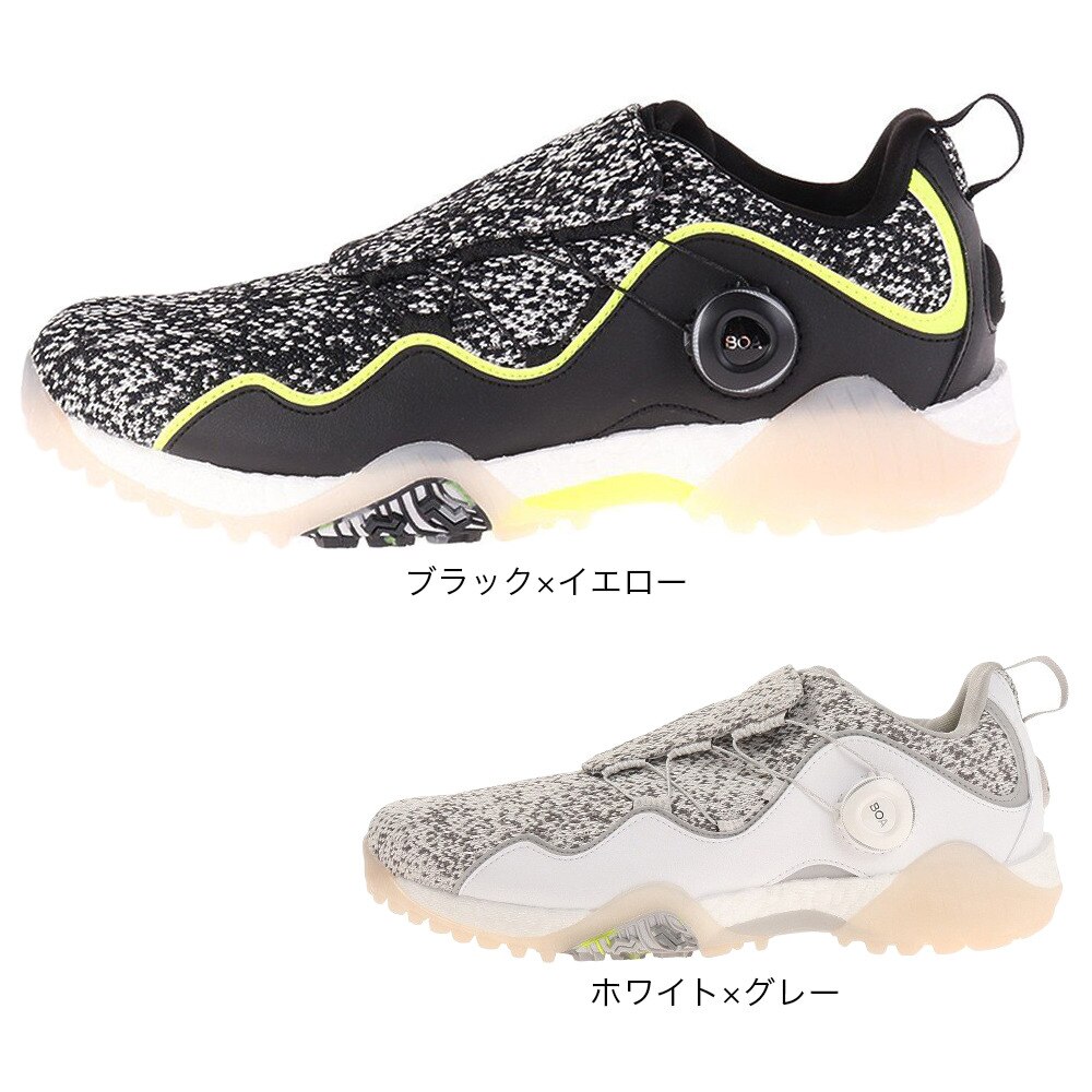 アディダス（メンズ）ゴルフシューズ  スパイクレス メンズコードカオス ボア21 FW5618 BK/YE