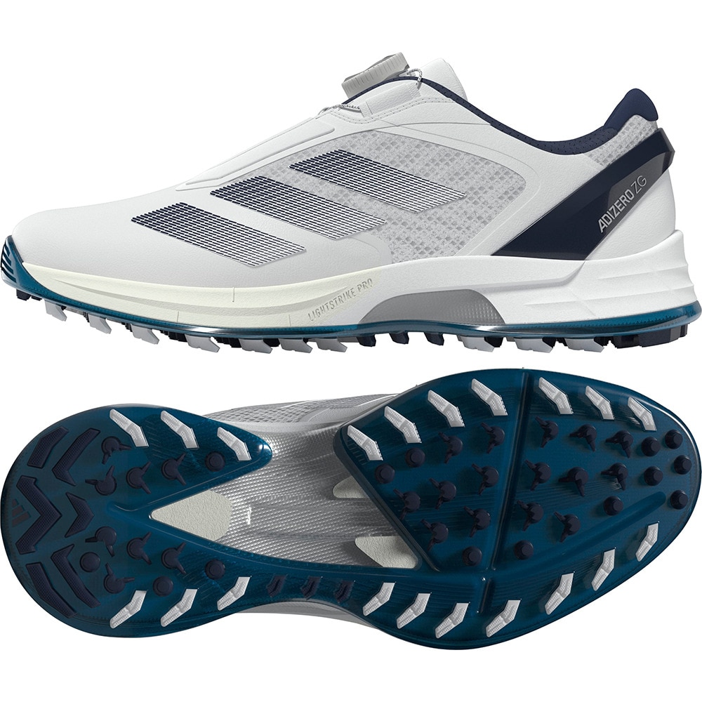 アディダス（adidas）（メンズ）アディゼロ ZG ロー ボア ゴルフシューズ JS1767 W/NVY