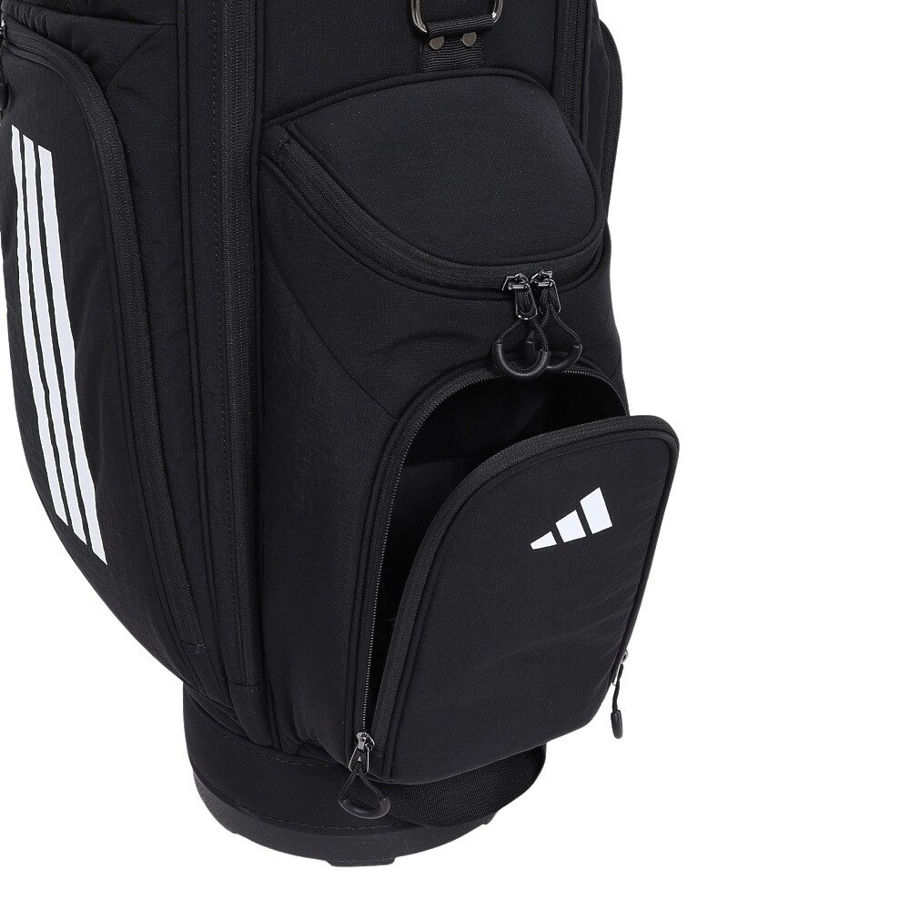 アディダス（adidas）（メンズ）ゴルフ スリーストライプス コーデュラ 軽量 カート式 キャディバッグ 4分割 KVH34-JE7152BLK