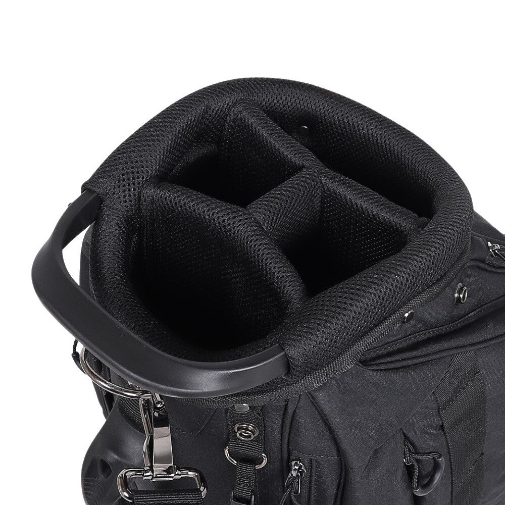 アディダス（adidas）（メンズ）ゴルフ スリーストライプス コーデュラ 軽量 カート式 キャディバッグ 4分割 KVH34-JE7152BLK