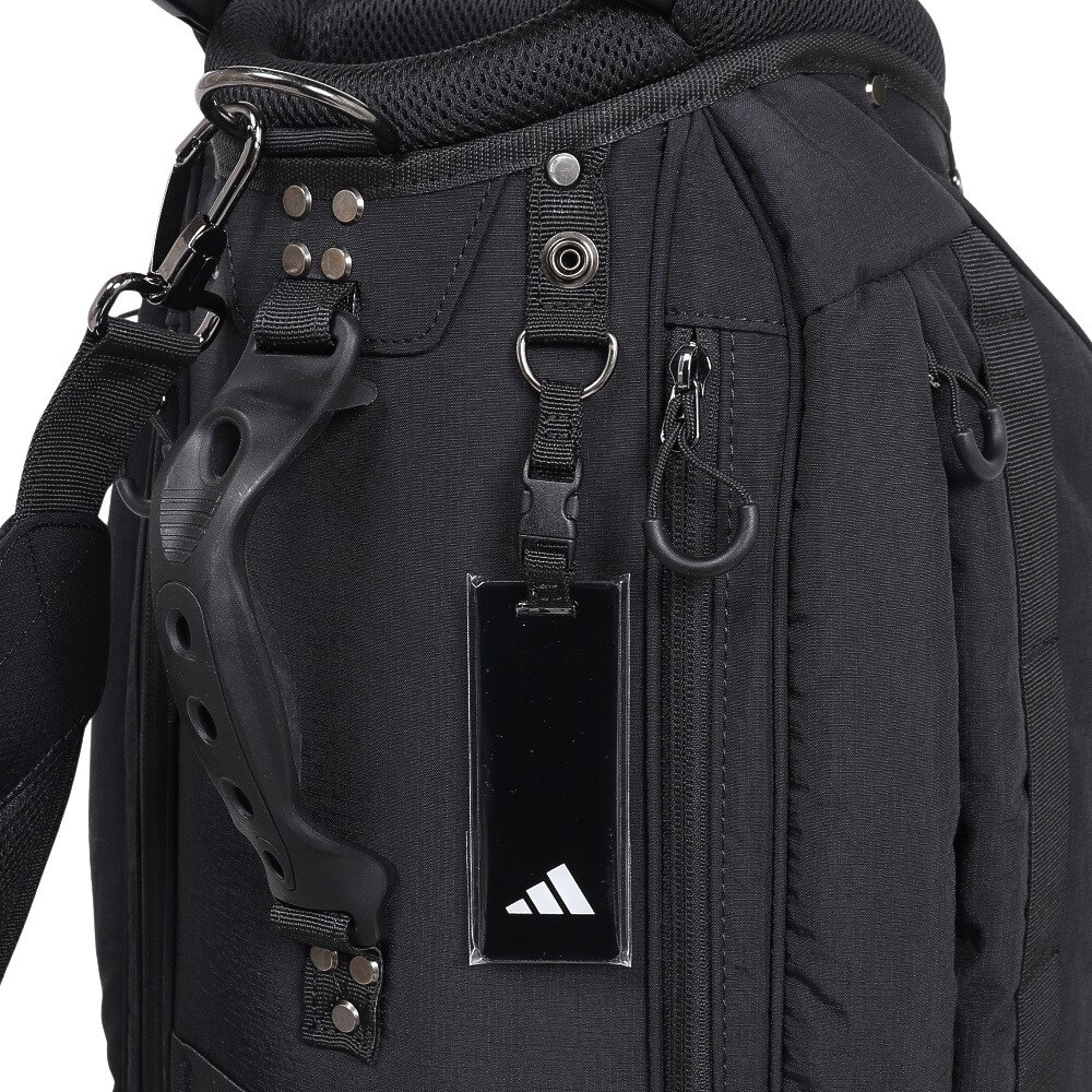 アディダス（adidas）（メンズ）ゴルフ スリーストライプス コーデュラ 軽量 カート式 キャディバッグ 4分割 KVH34-JE7152BLK