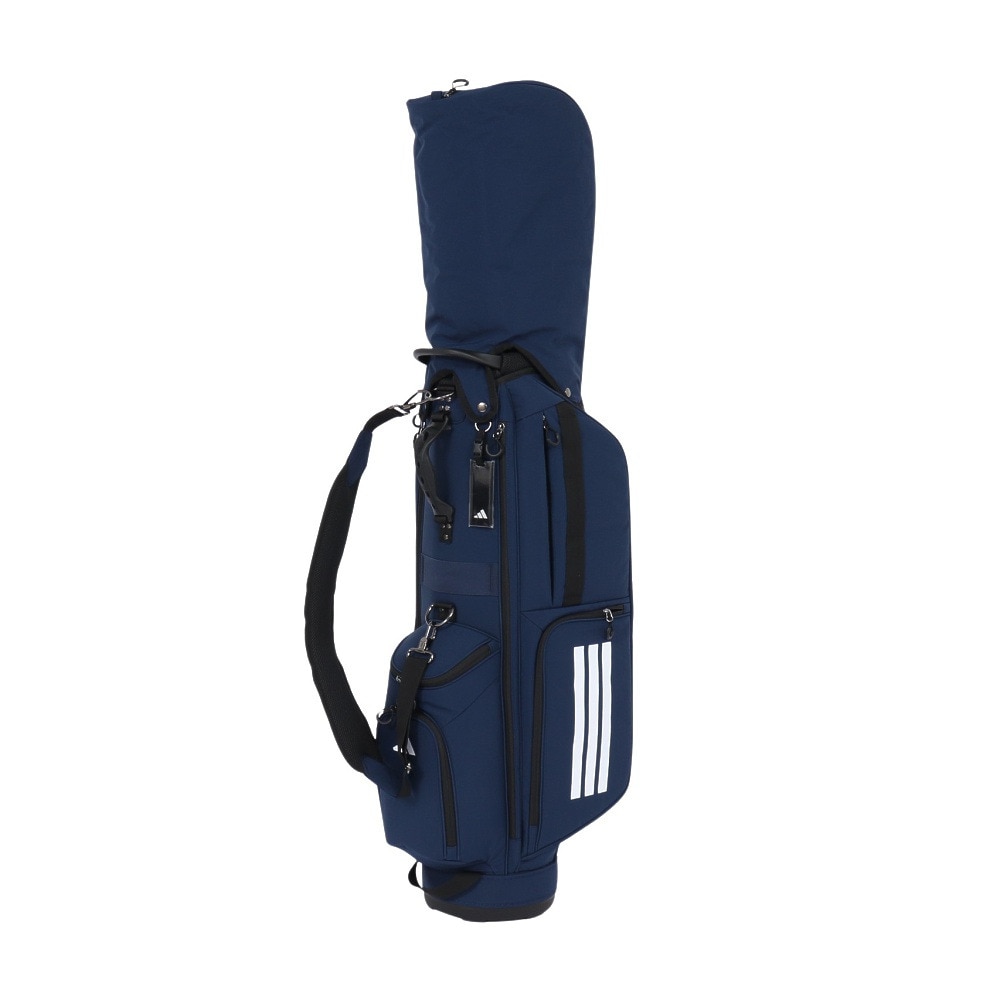 アディダス（adidas）（メンズ）ゴルフ スリーストライプス コーデュラ 軽量 カート式 キャディバッグ 4分割 KVH34-JH3719NVY