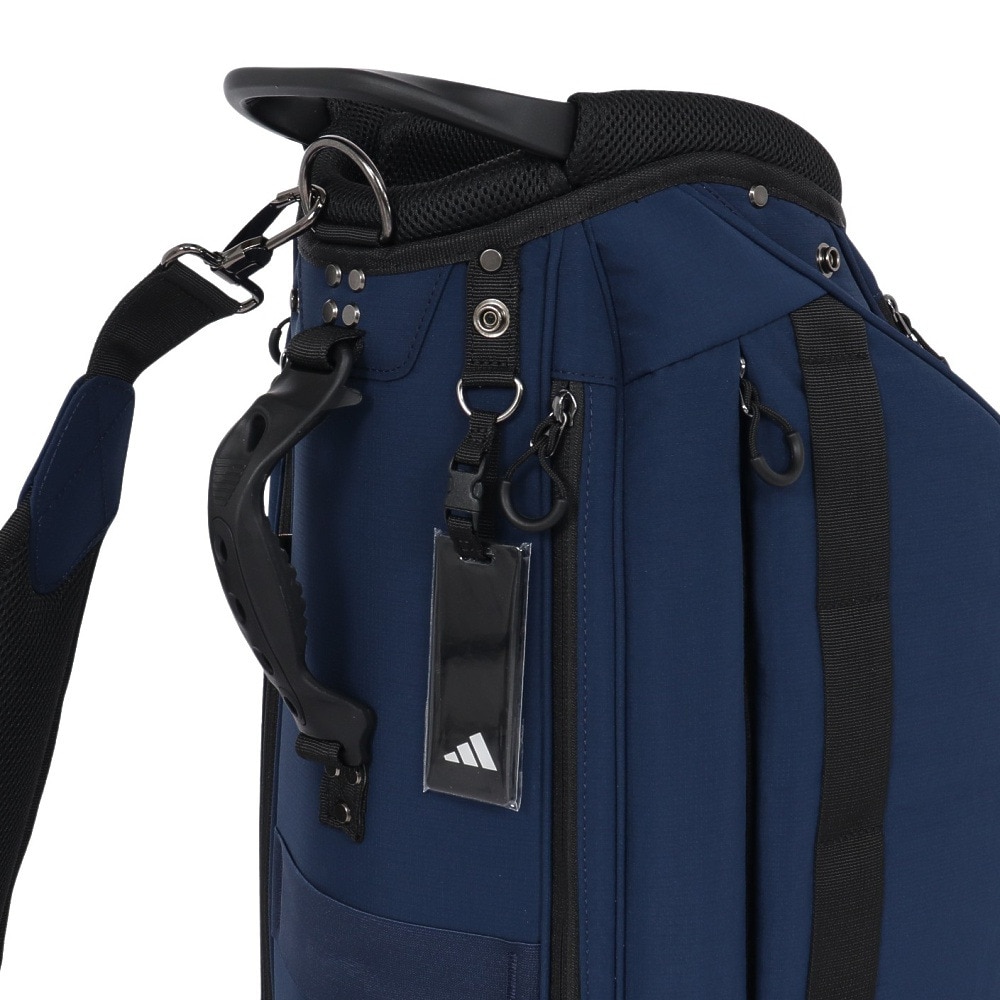 アディダス（adidas）（メンズ）ゴルフ スリーストライプス コーデュラ 軽量 カート式 キャディバッグ 4分割 KVH34-JH3719NVY