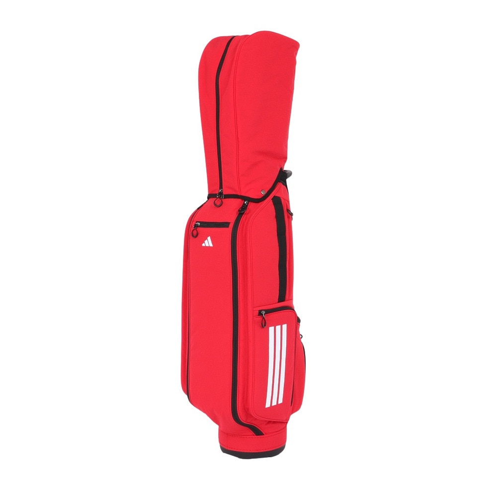 アディダス（adidas）（メンズ）ゴルフ スリーストライプス コーデュラ 軽量 カート式 キャディバッグ 4分割 KVH34-JH3720RED