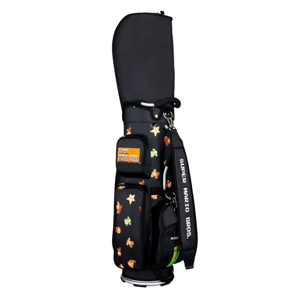 ホクシン ゴルフ キャディバッグ カート式 コンペ メンズ 9型 5分割 マリオ SMCB002R マリオCB BK ＦＦ 0 バッグ/ポーチ/ケース