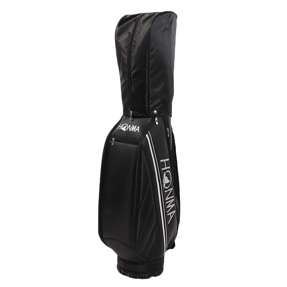 本間ゴルフ（HONMA）（メンズ）ゴルフ キャディバッグ カート式 9型 5分割 CB1951-BK ネームタグ&フードカバー付 軽量