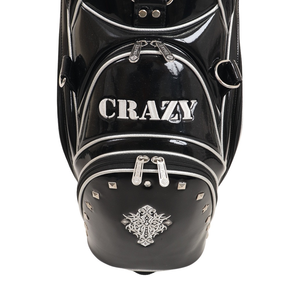 クレイジー（メンズ）ゴルフ キャディバッグ カート式 9型 5分割 CRAZY DOKURO CRZ ドクロ 2019 BK