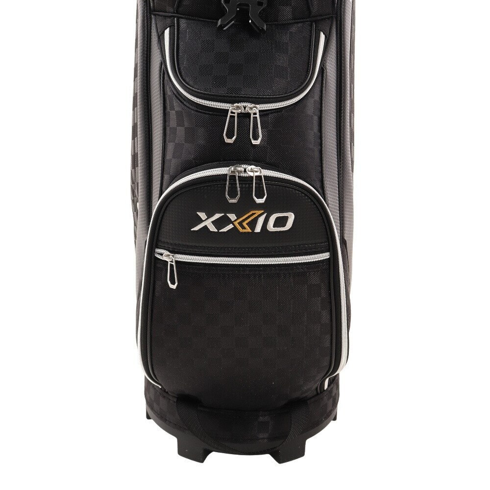 ゼクシオ（XXIO）（メンズ）ゴルフ カート式 9.5型 4分割 軽量 キャディバッグ GGC-X142 ブラックチェック
