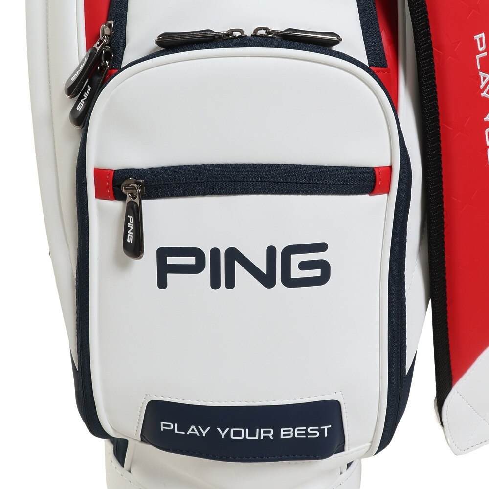 ピン（PING）（メンズ）ゴルフ キャディバッグ カート式 9.5型 5分割  USA WHITE 36232 CB-P222