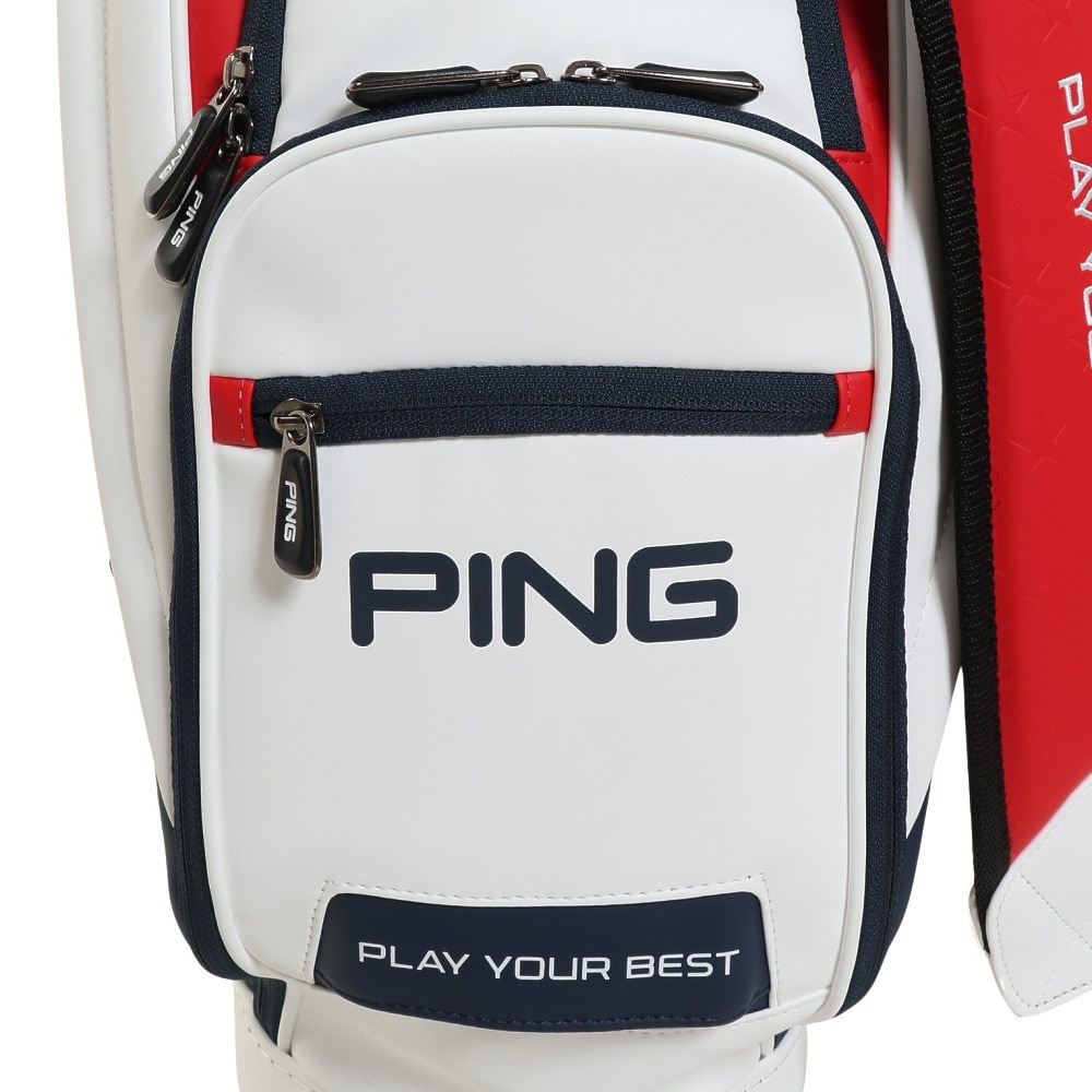 ピン（PING）（メンズ）ゴルフ キャディバッグ カート式 9.5型 5分割 USA WHITE 36232 CB-P222