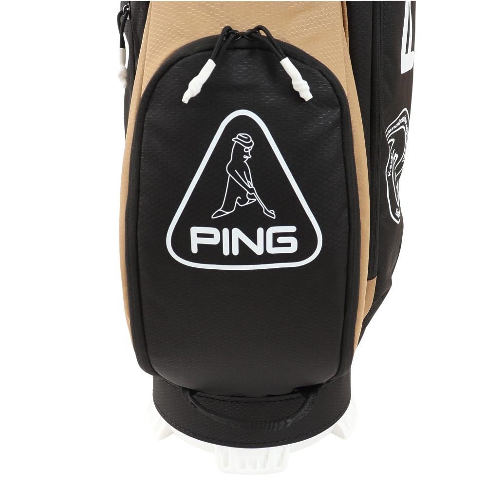 ピン（PING）（メンズ、レディース）ゴルフ キャディバッグ  カート式 9.5型 6分割 CB-P225 サステナブル BK/BRN 36235