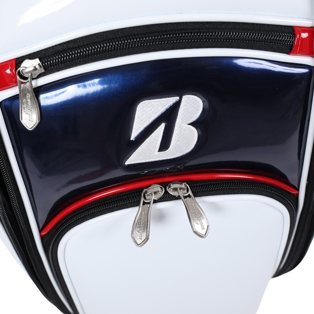 ブリヂストンゴルフ（BRIDGESTONE GOLF）（メンズ）ゴルフ キャディバッグ カート式 9.5型 5分割 総エナメルモデル 2022  CBG212TR