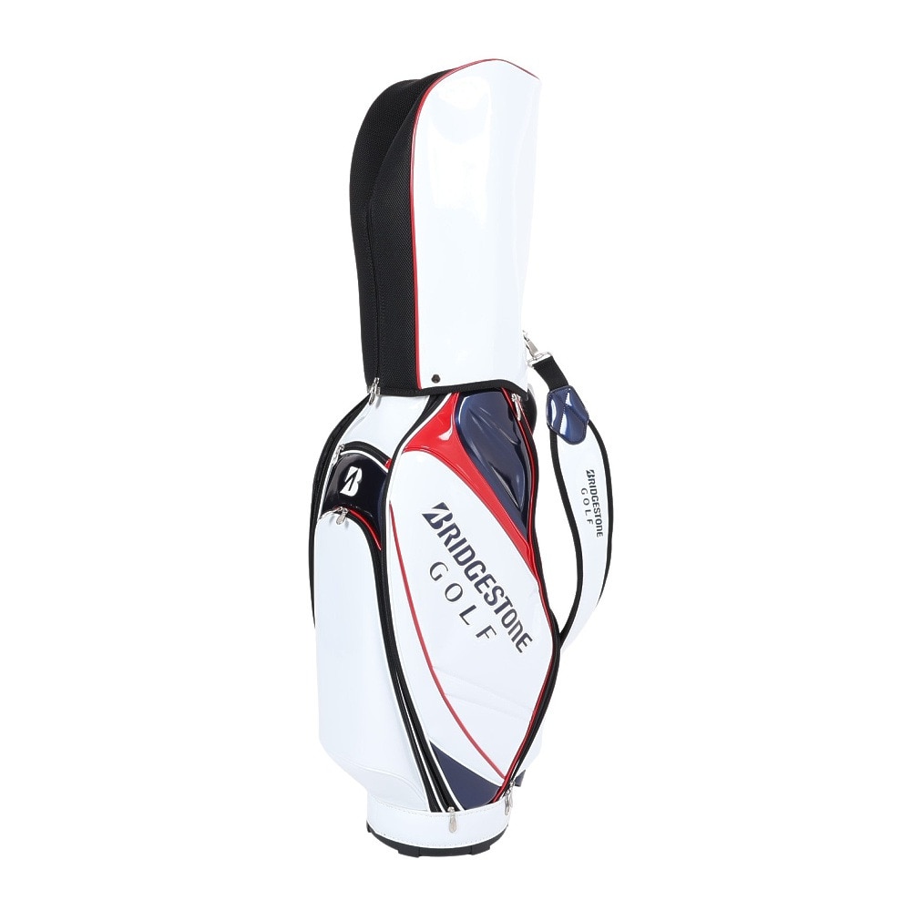 ブリヂストンゴルフ（BRIDGESTONE GOLF）（メンズ）ゴルフ キャディバッグ カート式 9.5型 5分割 総エナメルモデル 2022  CBG212TR