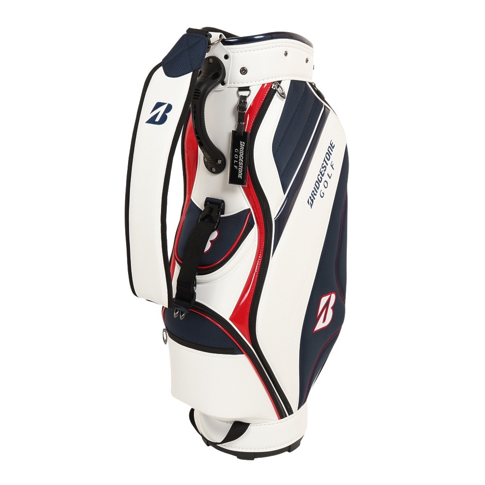 ブリヂストンゴルフ（BRIDGESTONE GOLF）（メンズ）ゴルフ キャディバッグ カート式 9型 5分割 配色 軽量ベーシックモデル  CBG222TR