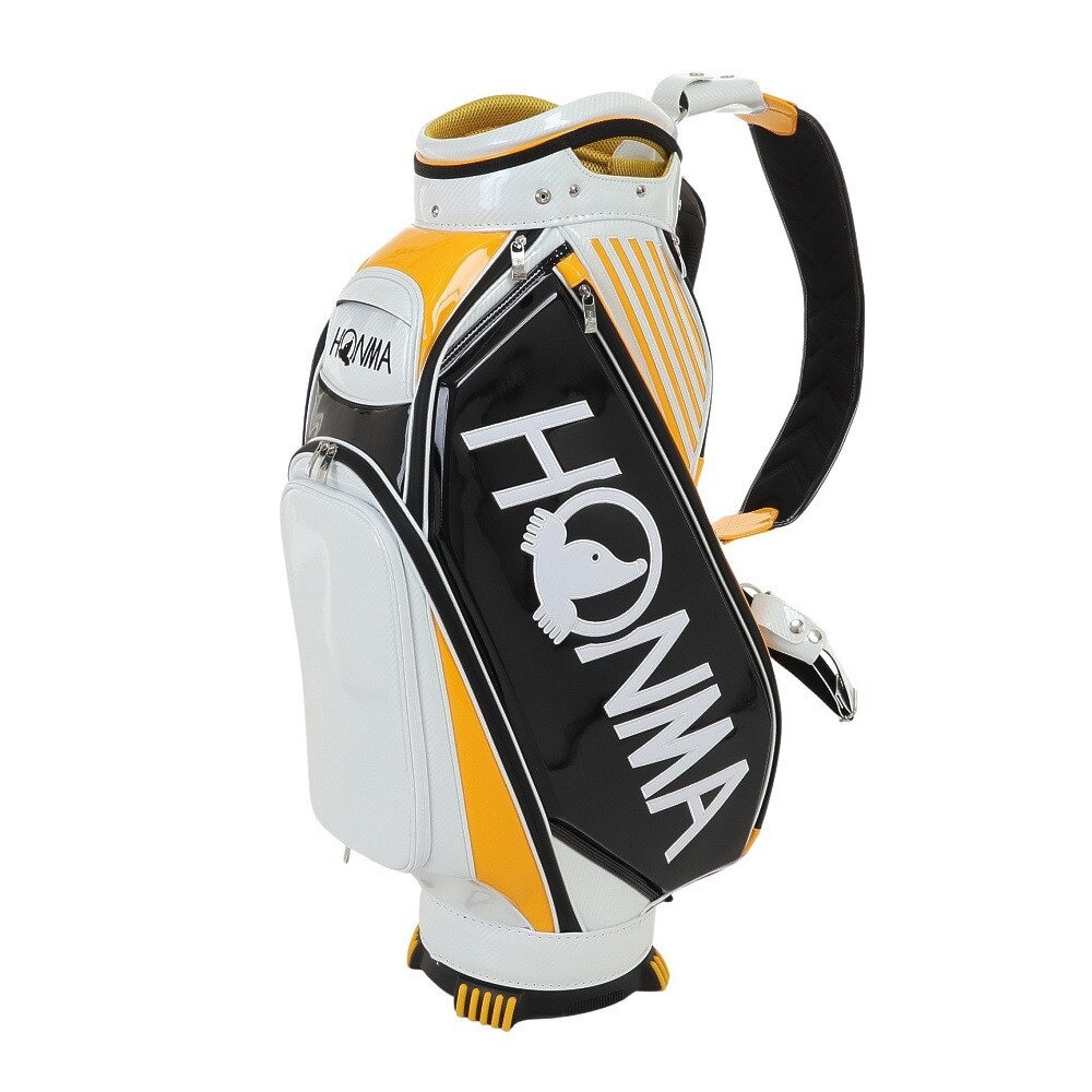 本間ゴルフ（HONMA）（メンズ）ゴルフ キャディバッグ カート式 9.5型 5分割 耐久性 止水ファスナー CB12201 0136 WHOR