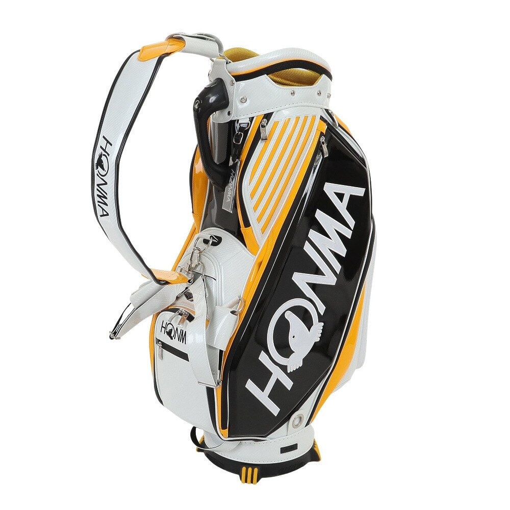 本間ゴルフ（HONMA）（メンズ）ゴルフ キャディバッグ カート式 9.5型 5分割 耐久性 止水ファスナー CB12201 0136 WHOR
