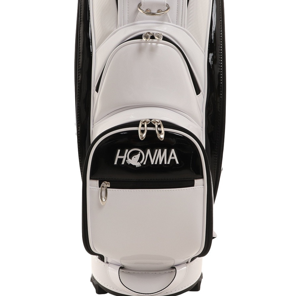 本間ゴルフ（HONMA）（メンズ）ゴルフ キャディバッグ カート式 9型 8分割 スポーティ 22SS CB12209 0102 WHBK