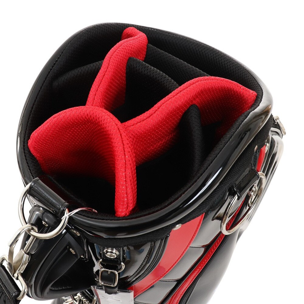 本間ゴルフ（HONMA）（メンズ）ゴルフ キャディバッグ カート式 9型 8分割 スポーティ 22SS CB12209 0233 BLACK/RED