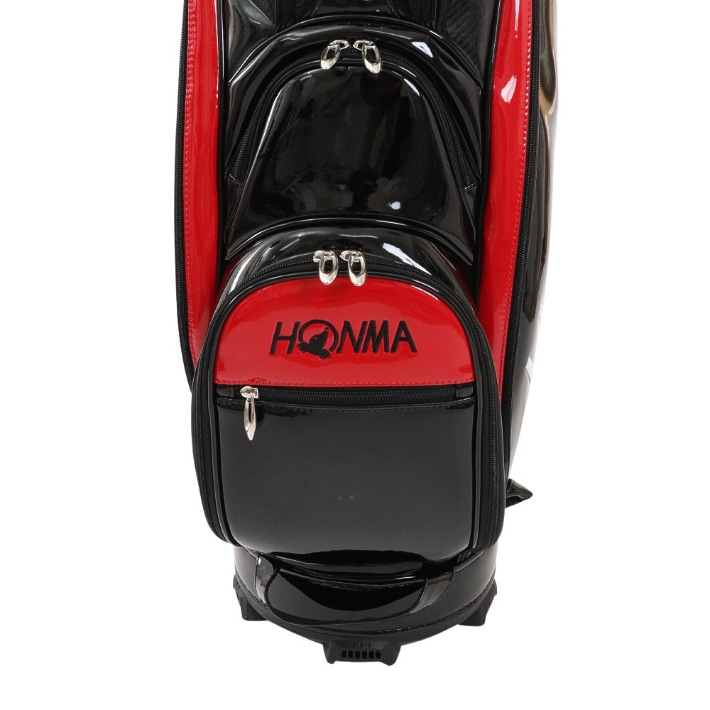 本間ゴルフ（HONMA）（メンズ）ゴルフ キャディバッグ カート式 9型 8分割 スポーティ 22SS CB12209 0233 BLACK/RED