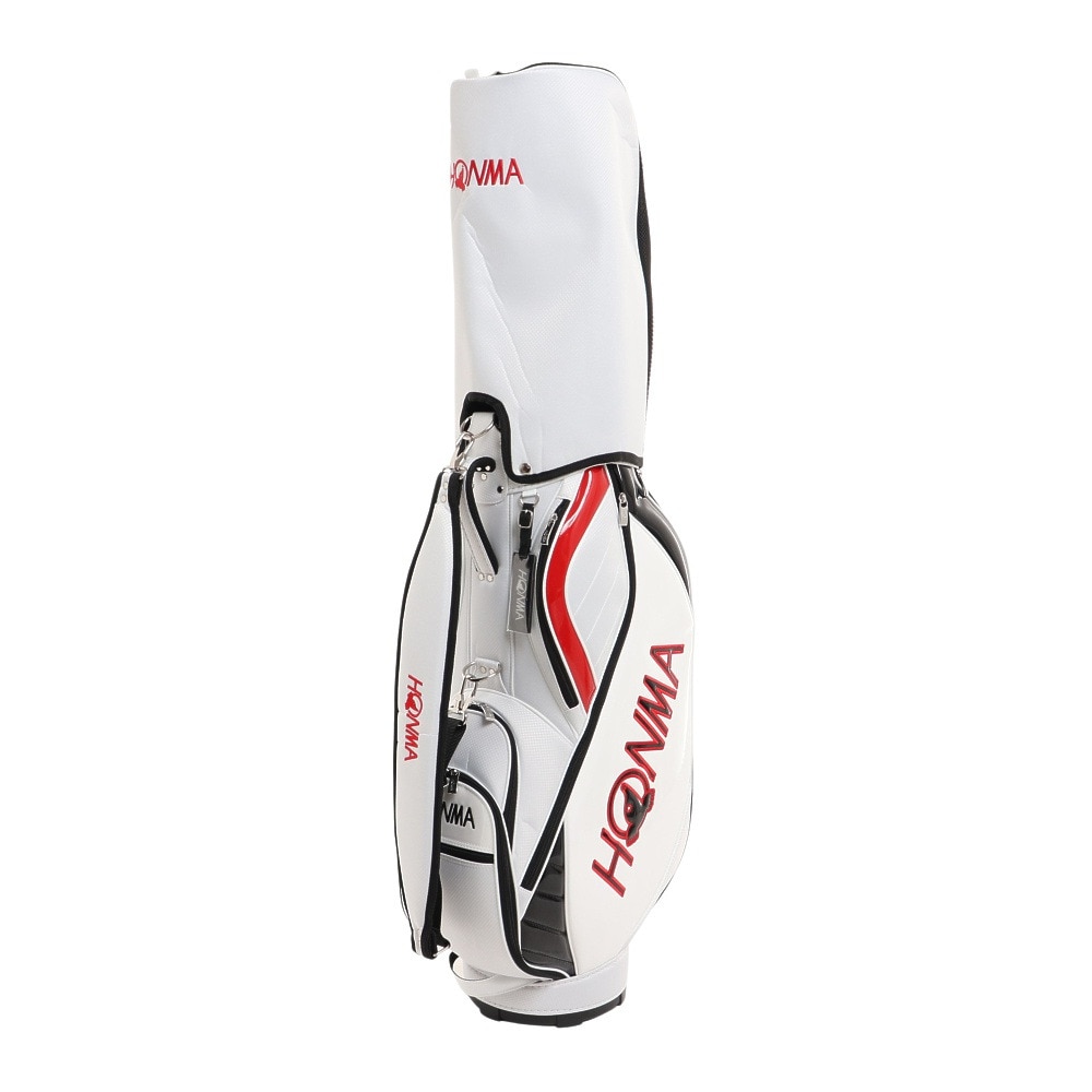 本間ゴルフ（HONMA）（メンズ、レディース）ゴルフ キャディバッグ カート式 9型 5分割 CB12211 0133 WHRED