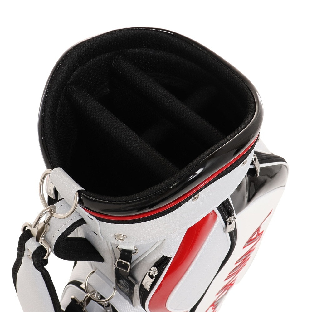 本間ゴルフ（HONMA）（メンズ、レディース）ゴルフ キャディバッグ カート式 9型 5分割 CB12211 0133 WHRED
