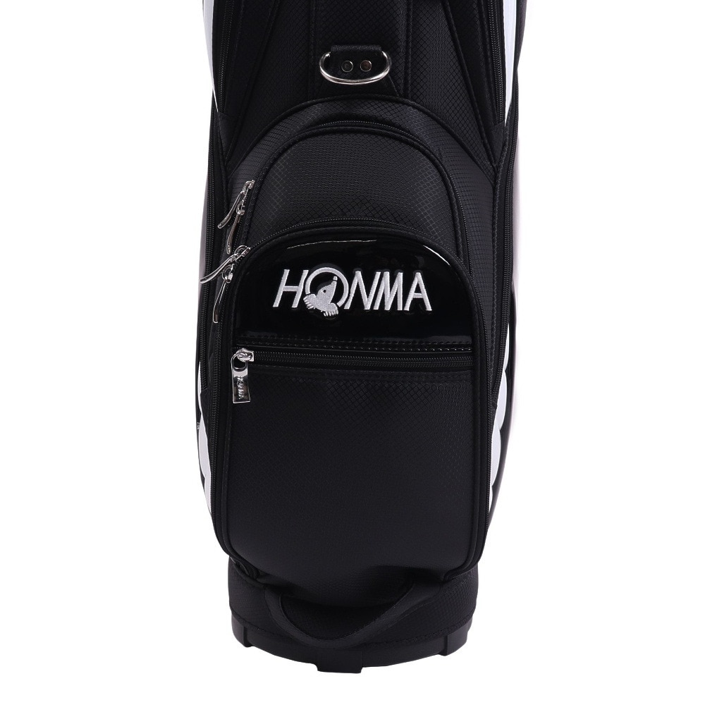 本間ゴルフ（HONMA）（メンズ、レディース）ゴルフ キャディバッグ カート式 9型 5分割 CB12211 0201 BKWH