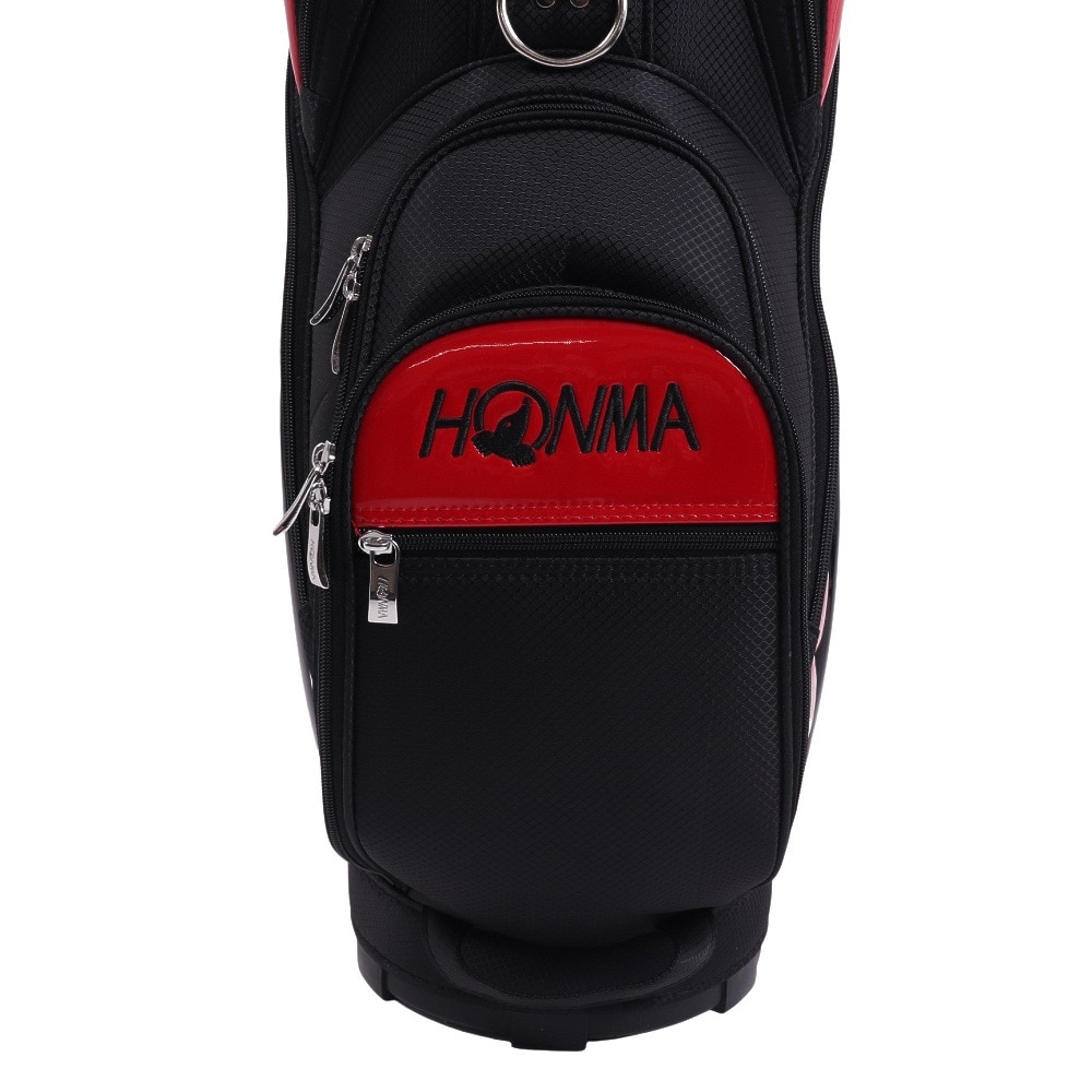 本間ゴルフ（HONMA）（メンズ、レディース）ゴルフ キャディバッグ カート式 9型 5分割 CB12211 0233 BKRED