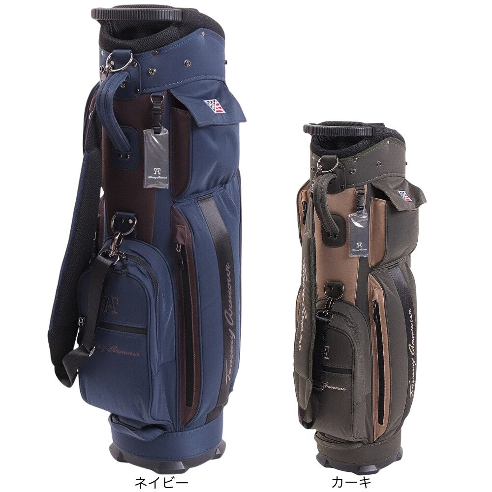 トミーアーマー（Tommy Armour）（メンズ）ゴルフ キャディバッグ カート式 TA9型 6分割 軽量 クラシック TAPG22Y120016 KHK