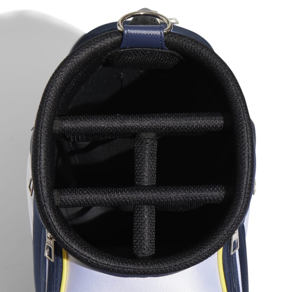 アディダス（adidas）（メンズ）ゴルフ キャディバッグ カート式 9型 5分割 軽量 マストハブ MBF64-HG3929NV/WH