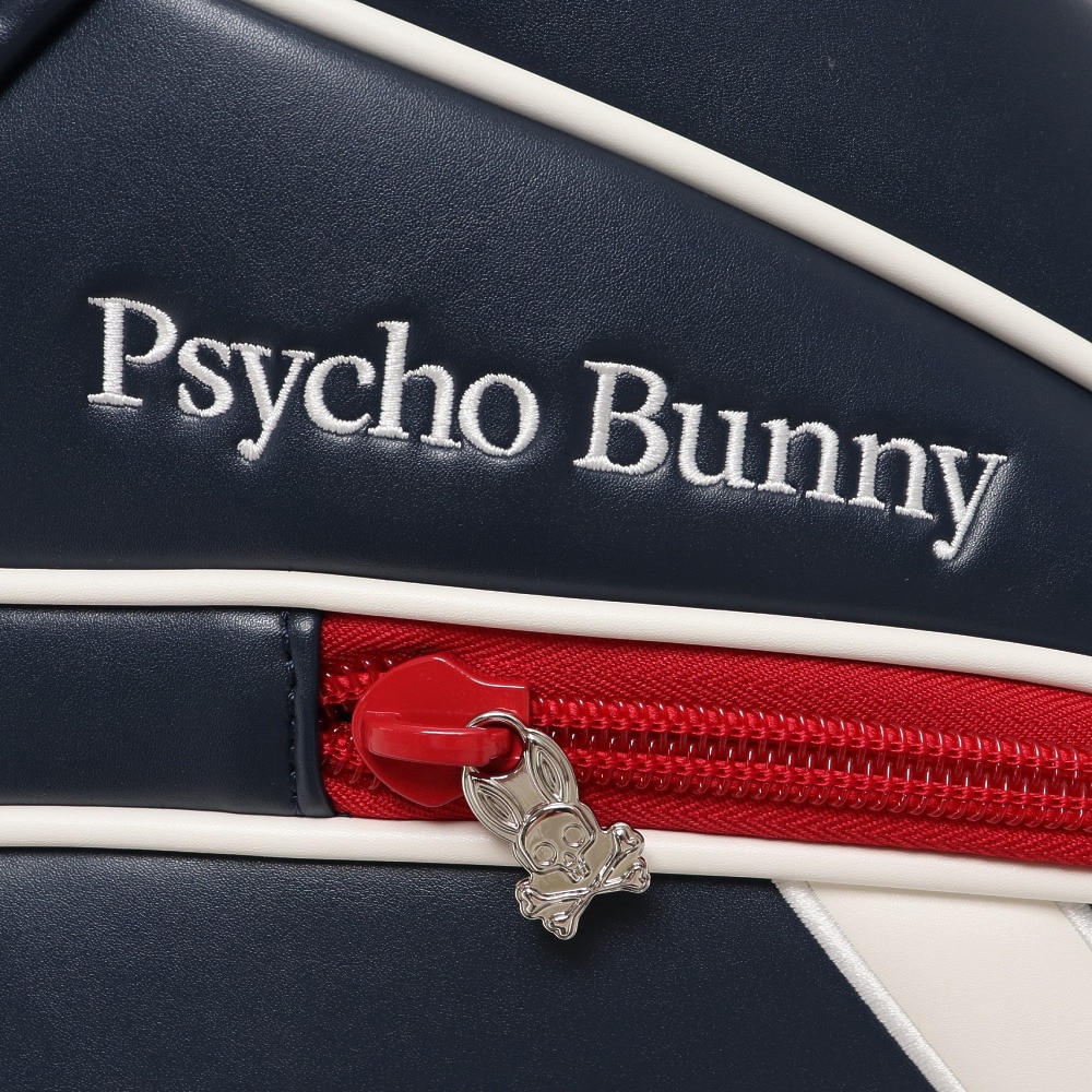 サイコバニー（Psycho Bunny）（メンズ）ゴルフ キャディバッグ カート式 9型 5分割  SPECIAL EDITION PBMG2FC1-NVY