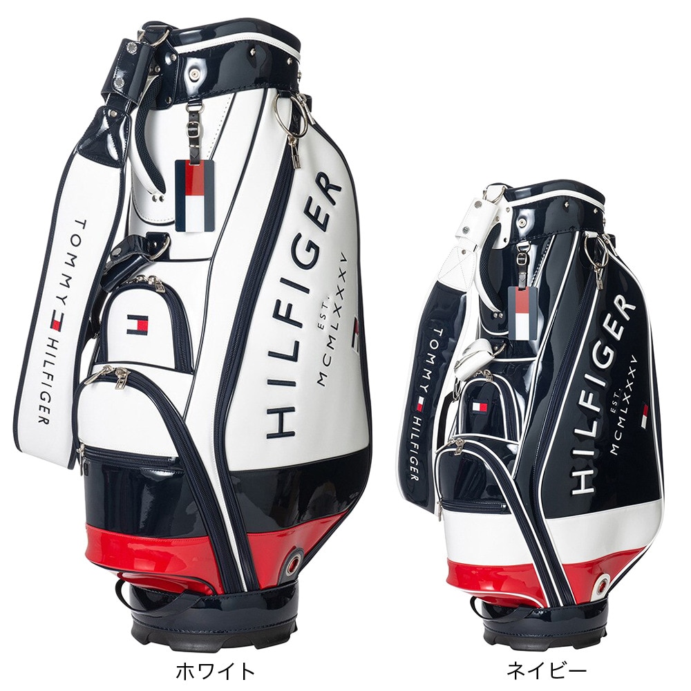 トミー ヒルフィガー ゴルフ（TOMMY HILFIGER GOLF）（メンズ、レディース）キャディバッグ カート エナメルシグネチャー THMG2FC2-WHT