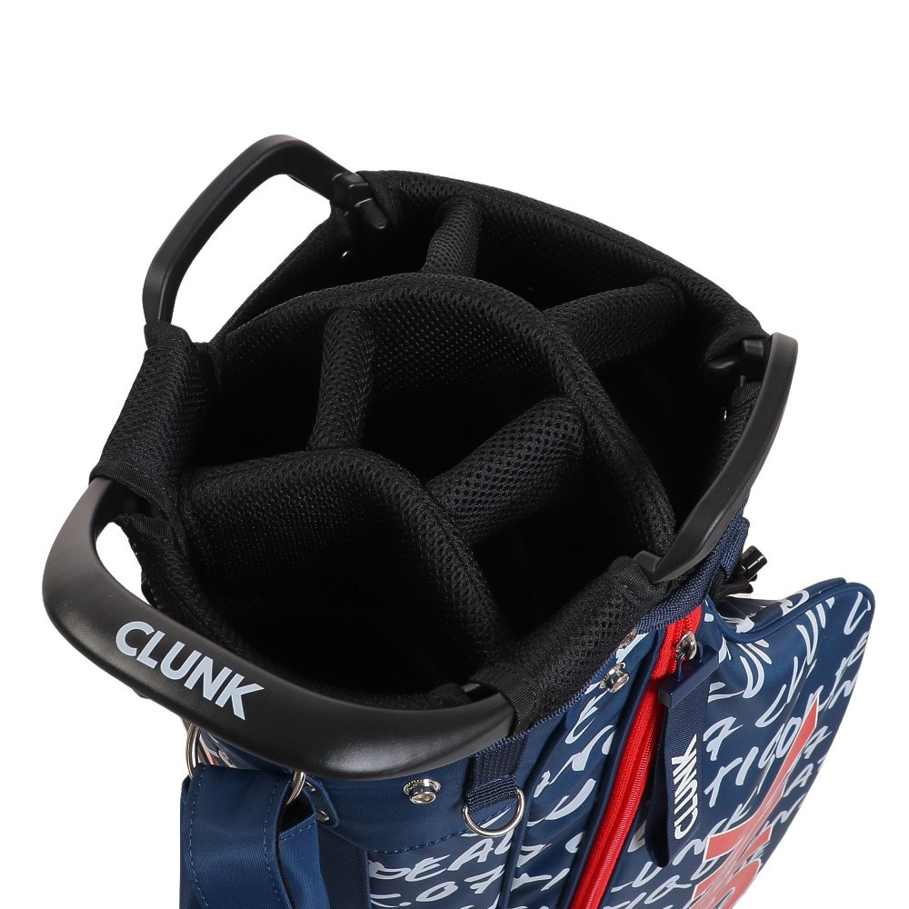 クランク（CLUNK）（メンズ、レディース）ゴルフ キャディバッグ スタンド式 9.5型 7分割 撥水 軽量 BRUSHシリーズ CL5PNC01 NVY