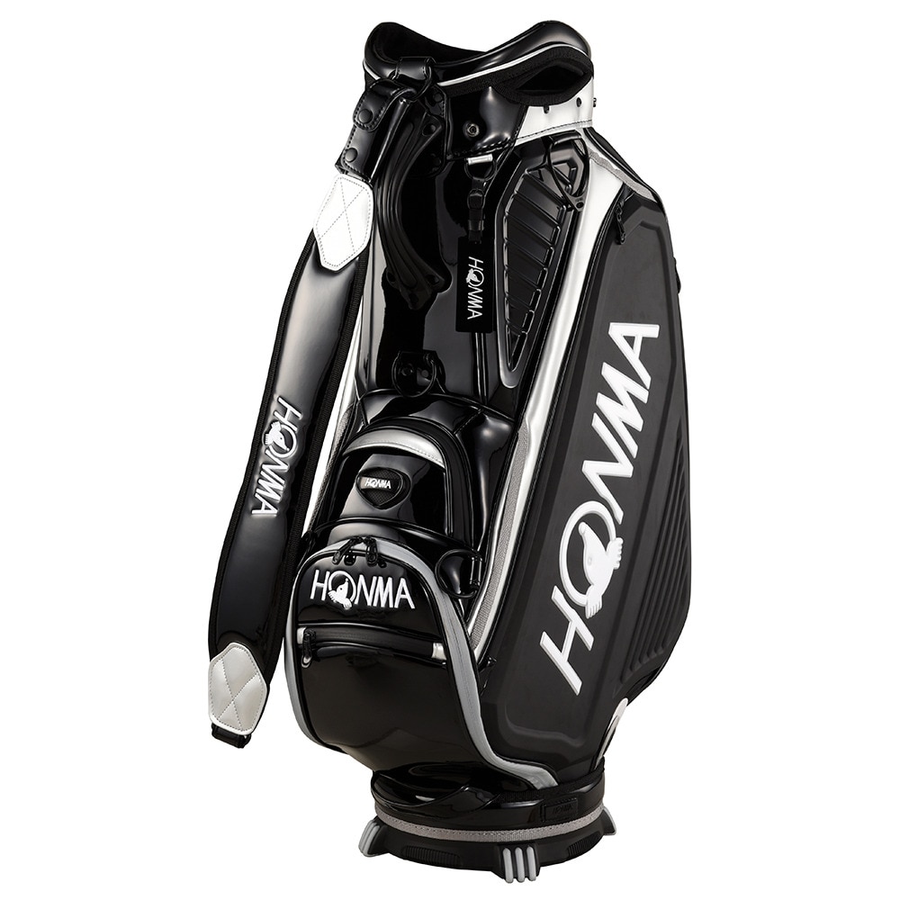 本間ゴルフ（HONMA）（メンズ）ゴルフ キャディバッグ カート式 9.5型 5分割 CB12301 BK