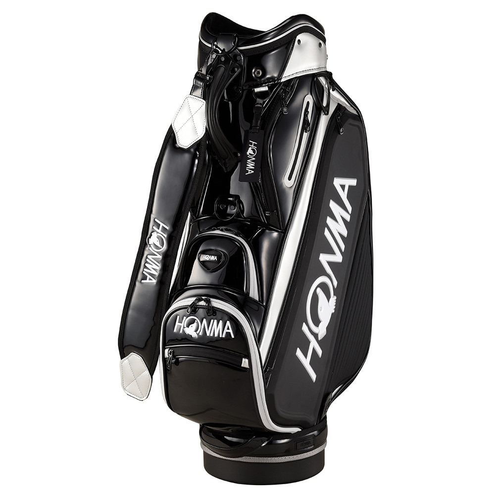 本間ゴルフ（HONMA）（メンズ）ゴルフ キャディバッグ カート式 9.5型 5分割 CB12303 BK