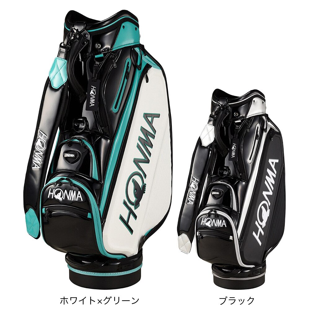 本間ゴルフ（HONMA）（メンズ）ゴルフ キャディバッグ カート式 9.5型 5分割 CB12303 WH/GR