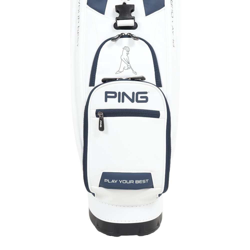 ピン（PING）（メンズ）ゴルフ キャディバッグ ソフト カート式 9.5型 5分割 CB-U2301 ソフトPU CART WH 36913