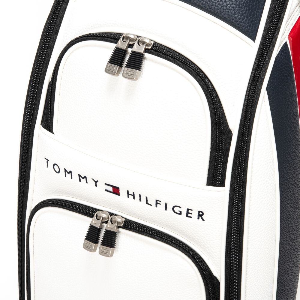 トミー ヒルフィガー ゴルフ（TOMMY HILFIGER GOLF）（メンズ）ゴルフ キャディバッグ カート式 9型 5分割 FACE THMG3FC4-WHT