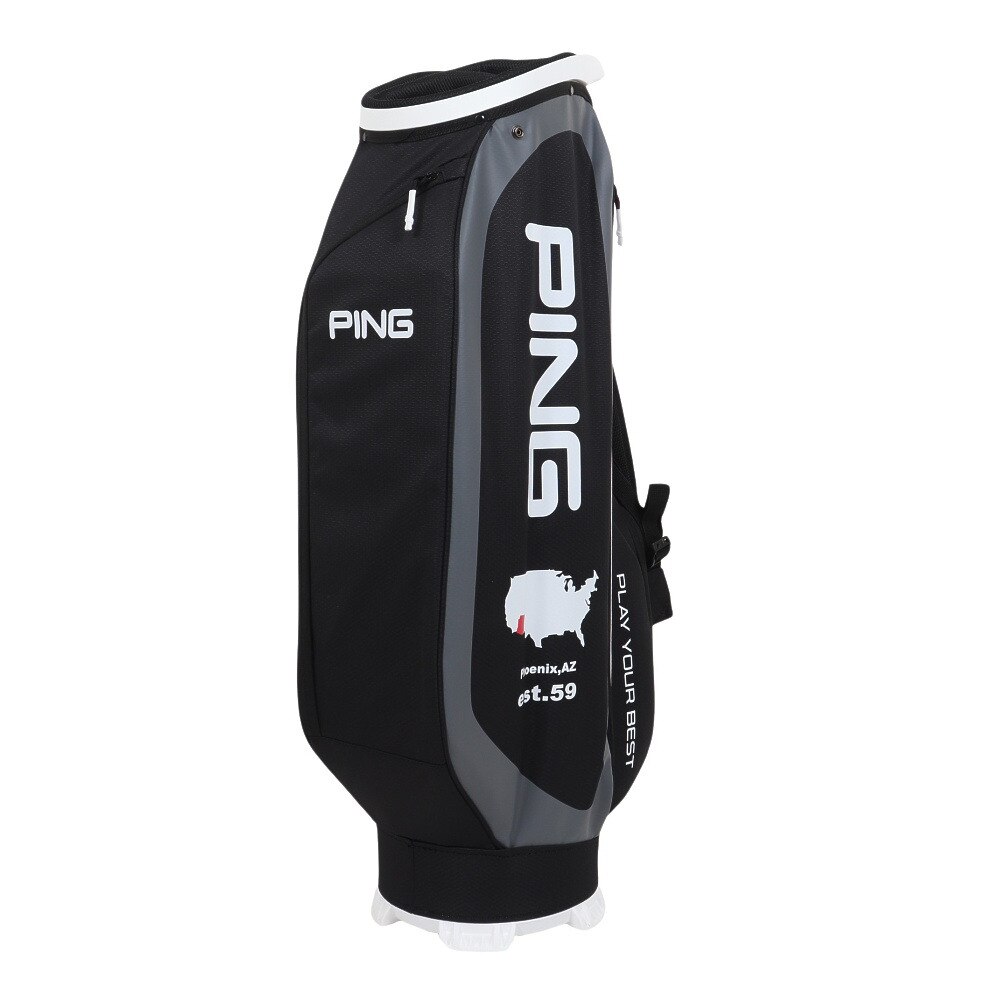 ピン（PING）（メンズ）ゴルフ キャディバッグ 軽量 カート式 9.5型 6分割 アリゾナスポーツ CB-N2306 AZ SPORTS BK 37181
