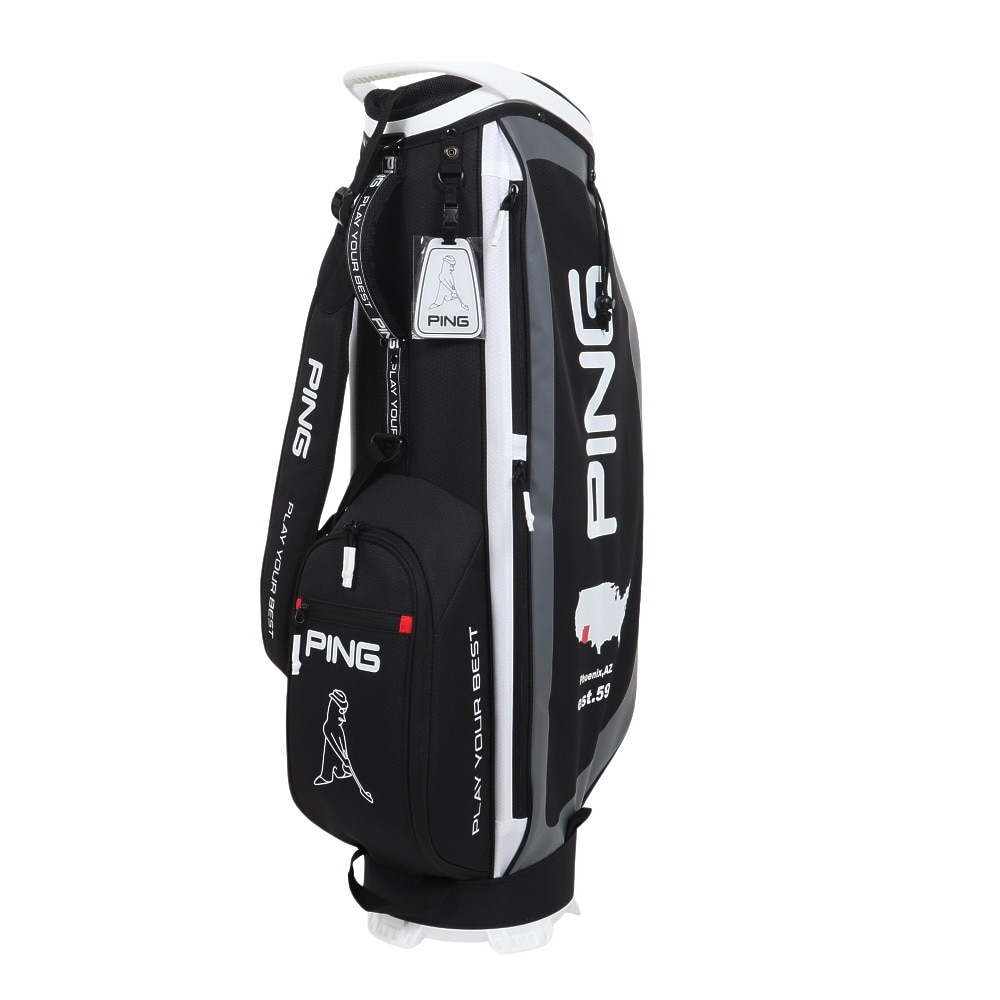 ピン（PING）（メンズ）ゴルフ キャディバッグ 軽量 カート式 9.5型 6分割 アリゾナスポーツ CB-N2306 AZ SPORTS BK 37181
