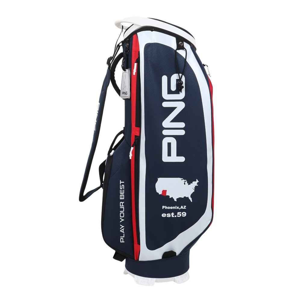 ピン（PING）（メンズ）ゴルフ キャディバッグ 軽量 カート式 9.5型 6分割 アリゾナスポーツ CB-N2306 AZ SPORTS TRICO 37181