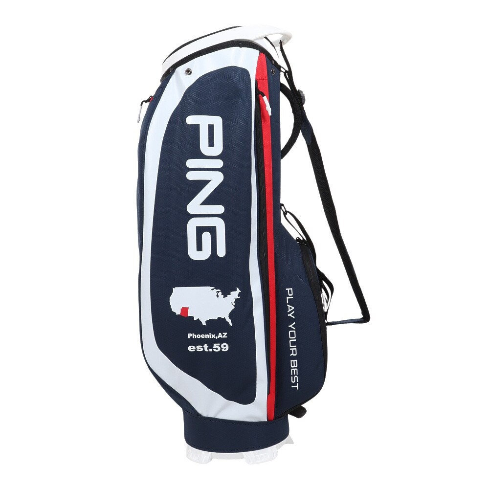 ピン（PING）（メンズ）ゴルフ キャディバッグ 軽量 カート式 9.5型 6分割 アリゾナスポーツ CB-N2306 AZ SPORTS TRICO 37181
