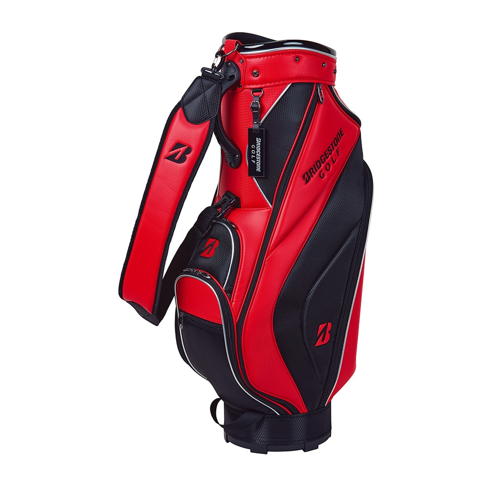 ブリヂストンゴルフ（BRIDGESTONE GOLF）（メンズ）ゴルフ カート式 キャディバッグ 軽量 ベーシックモデル 9型 5分割 CBG422RD