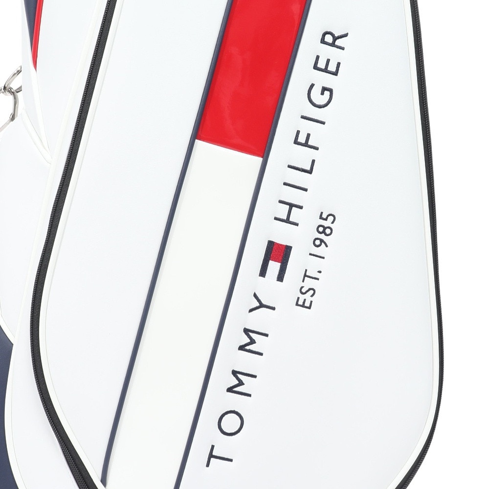 トミーヒルフィガー（TOMMY HILFIGER）（メンズ）ゴルフ キャディバッグ 軽量 カート式 9型 5分割 ベーシック THMG4SC5-WHT