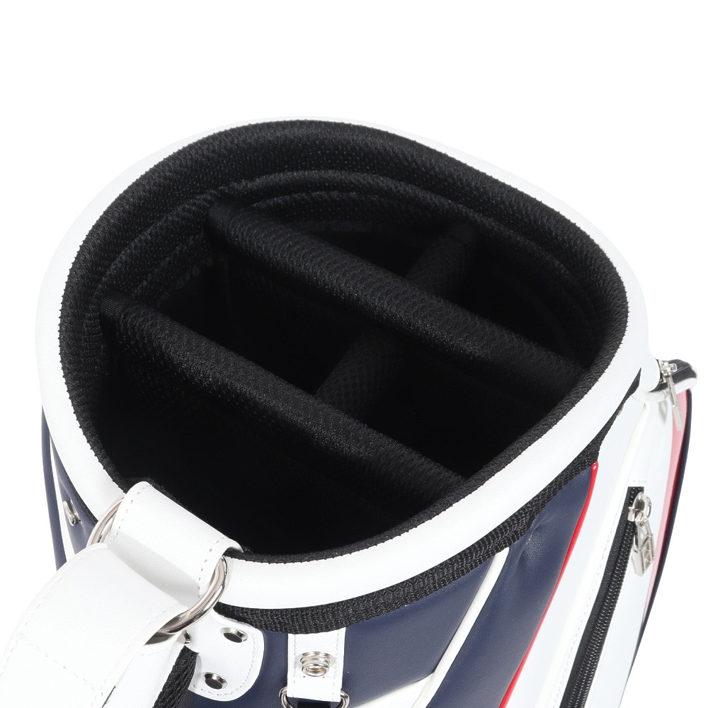 トミーヒルフィガー（TOMMY HILFIGER）（メンズ）ゴルフ キャディバッグ 軽量 カート式 9型 5分割 ベーシック THMG4SC5-WHT